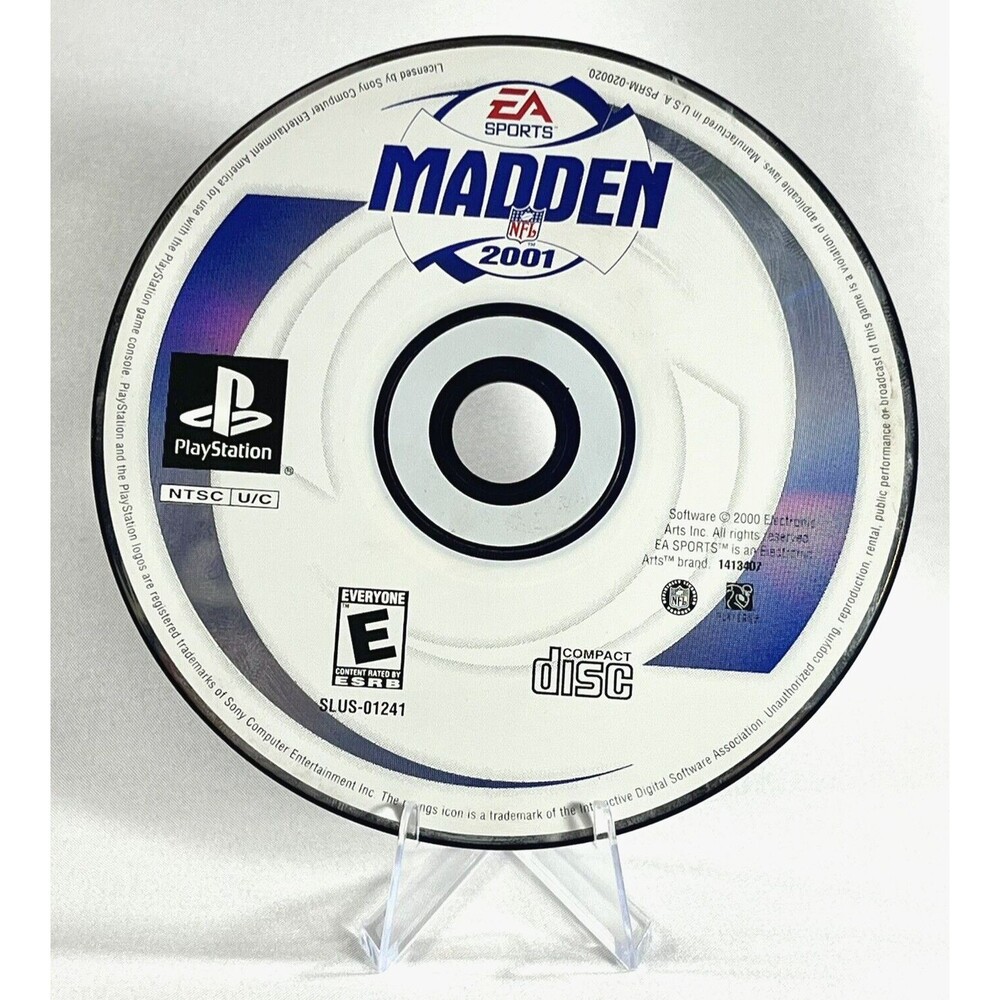 Madden NFL 2001 Sony PlayStation 1 Disc Only Tested